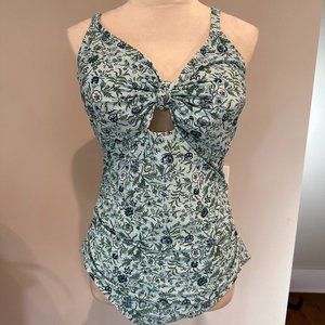 Loft Beach Swimsuit - One Piece - Size 20 - Blue Floral